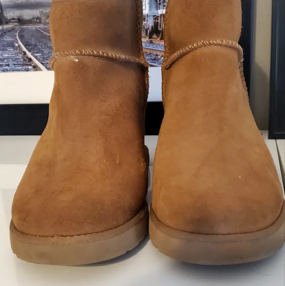 UGG Femme Mini Suede Ankle Wedge Boots - Picture 6 of 16